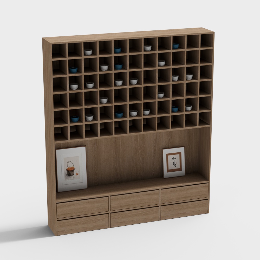 Decorative Tea Cabinet for Japanese Tea Room