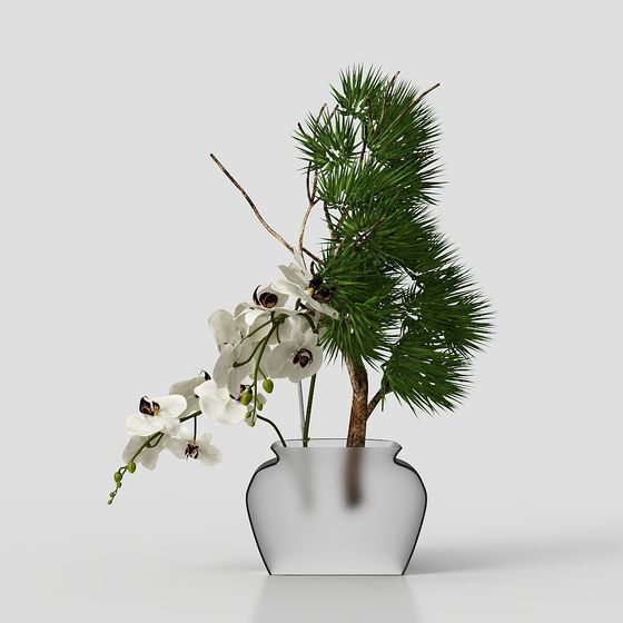 Orchid Garden Low-Poly 3D model for Creative Projects