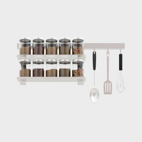 Low Poly Detailed Spice Rack 3D model