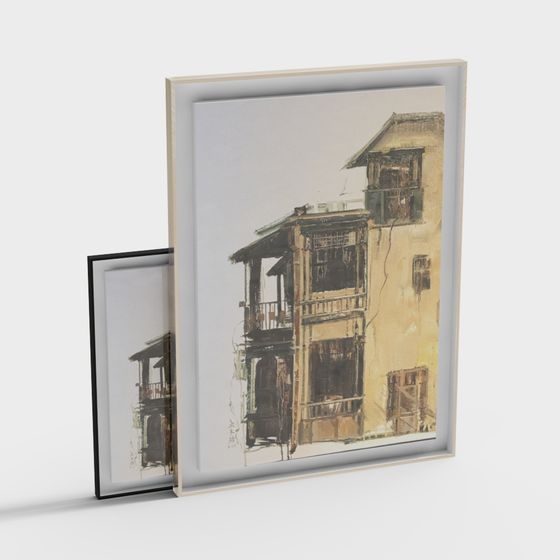 Vintage Street House 3D model