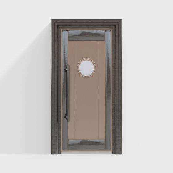 Stylish Low-Poly 3D Model Door for Creative Spaces