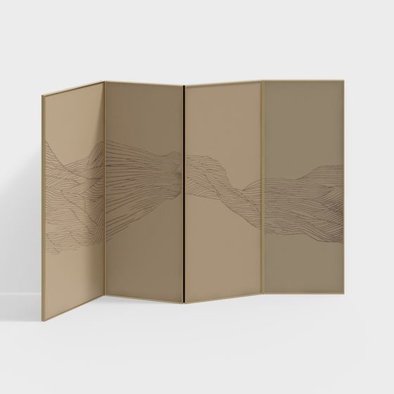 新中式茶室屏風