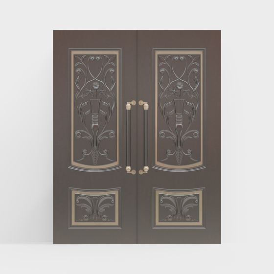 Elegant Double Door 3D model