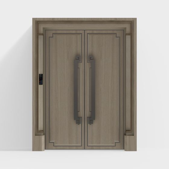 Elegant Low-Polygon 3D Door Model