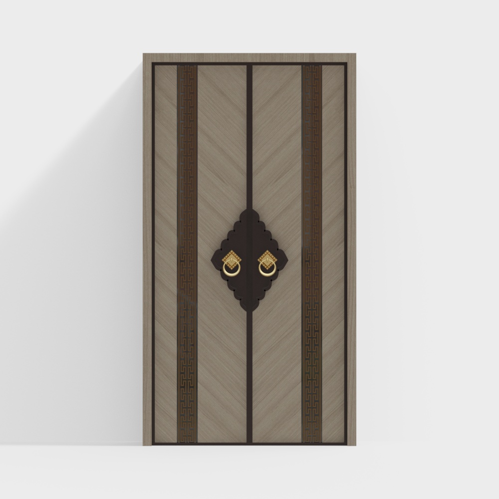 Double porte moderne de style chinois