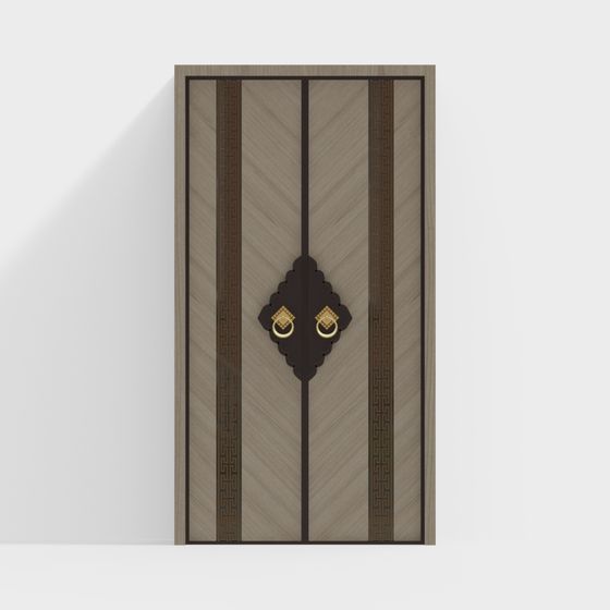 Double porte moderne de style chinois