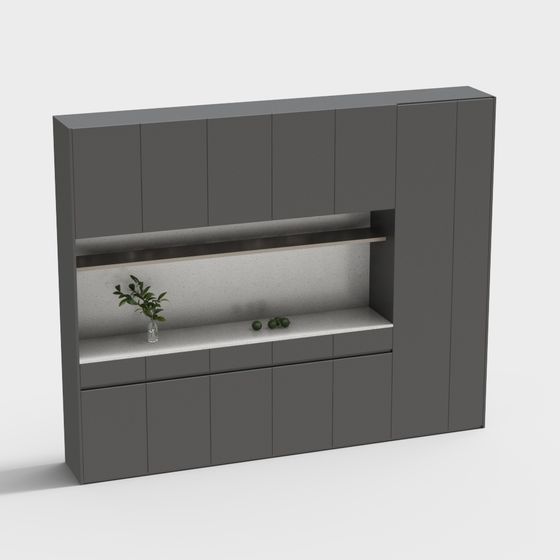 City Window Display Cabinet 3D model for Modern Interiors