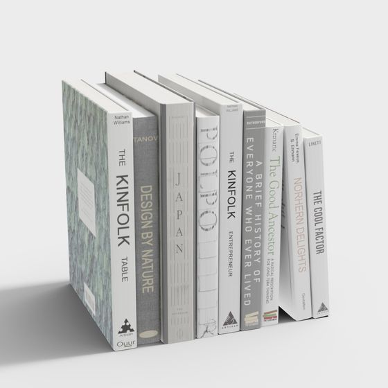 Minimalist Bookshelf Collection 3D model