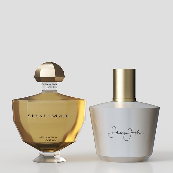 Elegant 3D Perfume Bottle Model - Shalimar & Sean John