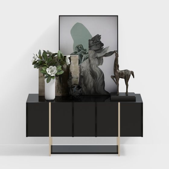 Urban Minimalist Side Cabinet 3D model