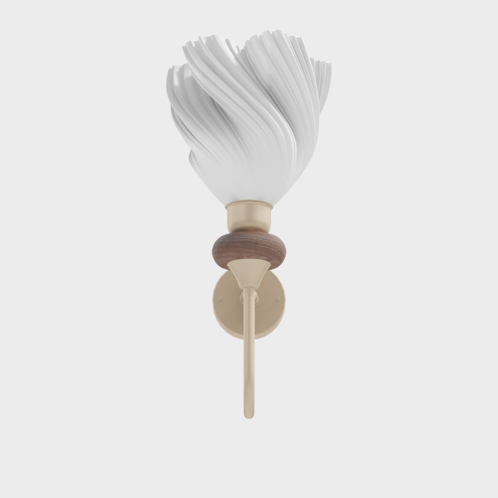 Elegant Modern Light Fixture 3D Model – Wood & Metal