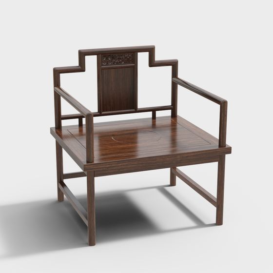 Elegant Chinese Official Chair 3D model