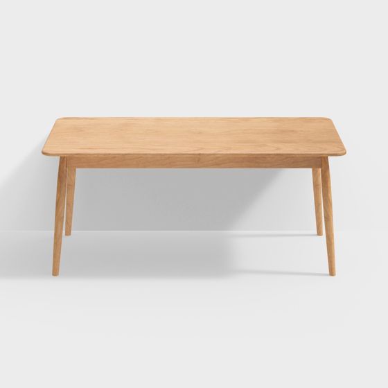 Stylish Wooden Dining Table 3D model