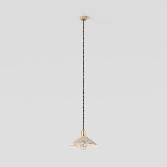 Elegant Gold Pendant Light 3D Model