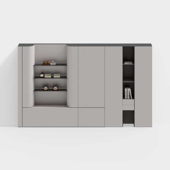 Urban Bookshelf 3D model for Contemporary Spaces