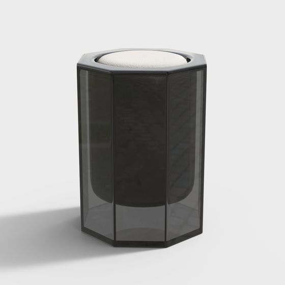 Hexagonal Glass Vase 3D model for Modern Interiors