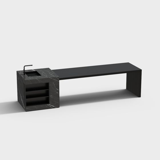 Urban Corner Reception Desk 3D model