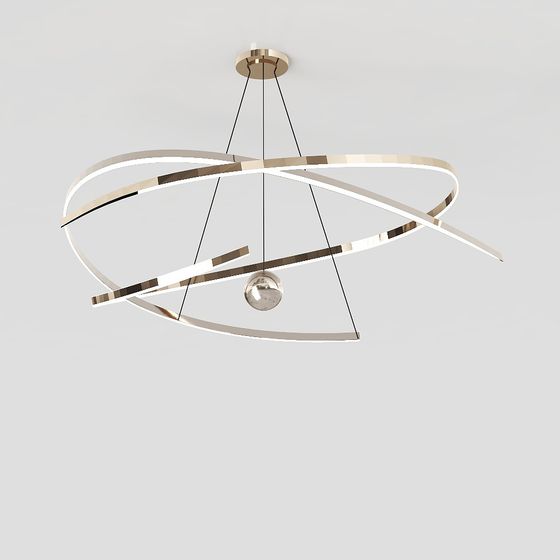 Twist of Light 3D Model Chandelier