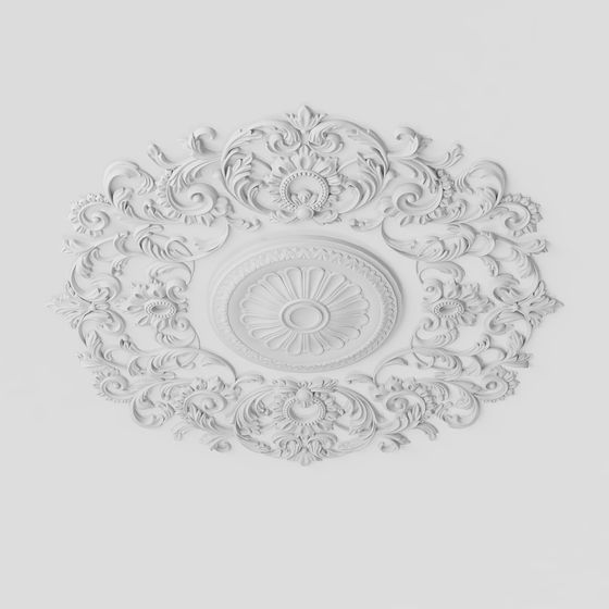 Vintage Ceiling Medallion 3D model for Creative Projects