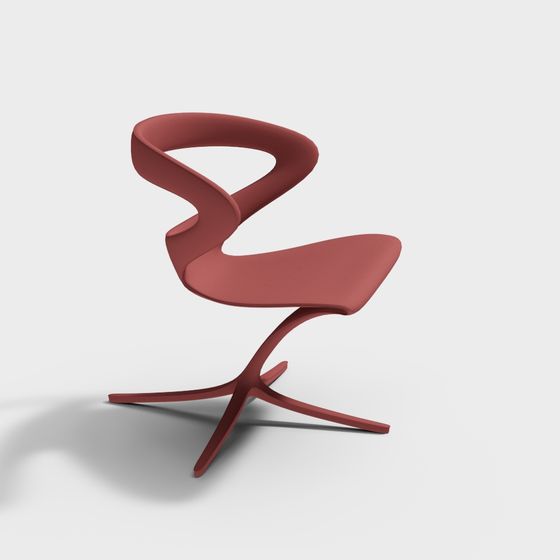 Futuristic Curved Chair 3D model