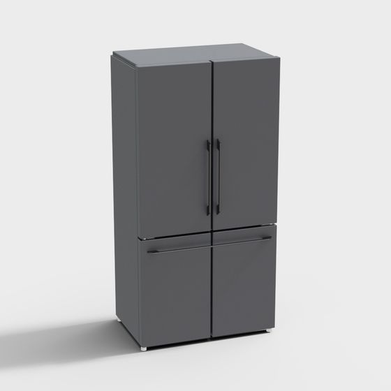 Elegant 3D Refrigerator Model for Modern Interiors