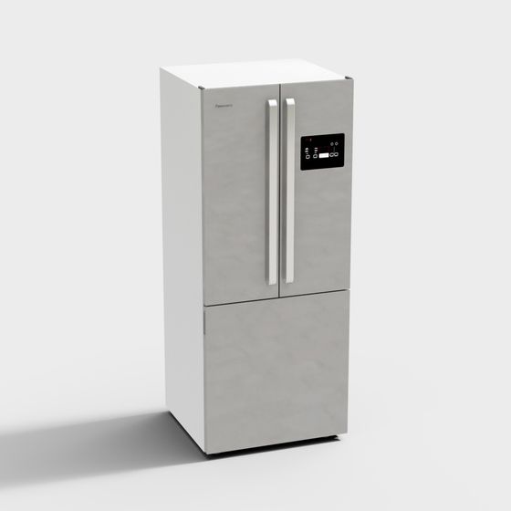 Elegant Modern Refrigerator 3D model for Interiors