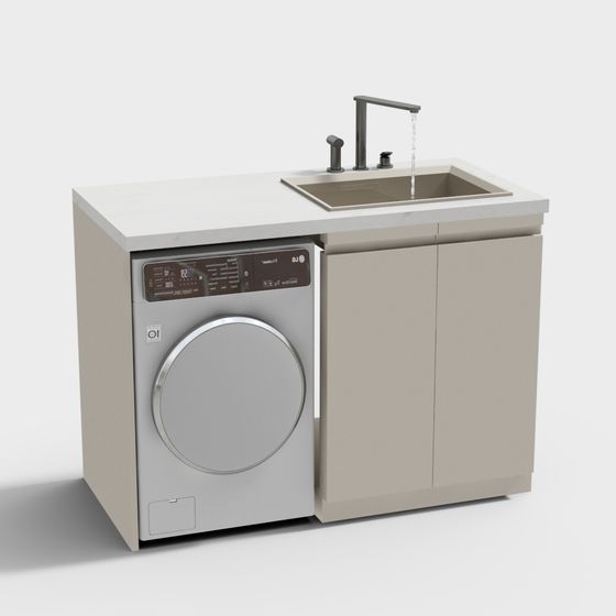Multi-Functional Laundry Area 3D model