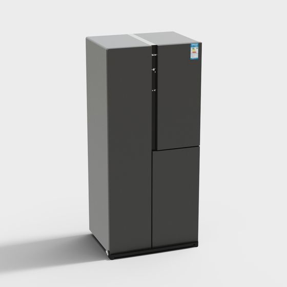 Contemporary Low-Poly Refrigerator 3D model