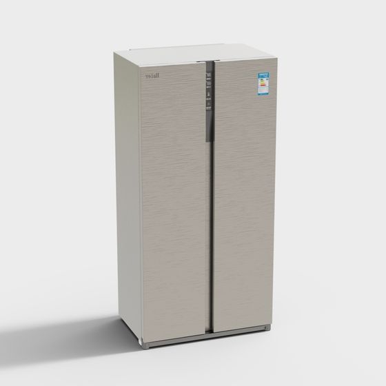 Stylish Low-Polygon Refrigerator 3D model for Modern Spaces
