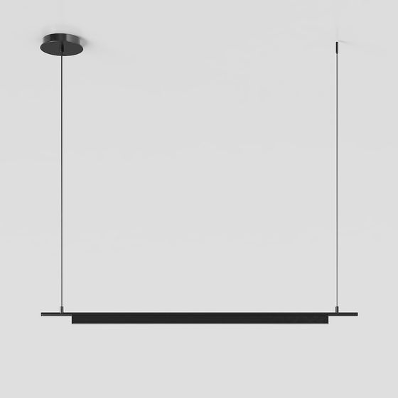 Sleek Low-Polygon Pendant Light 3D model