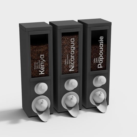 Stylish Low-Polygon Coffee Bean Jar 3D model