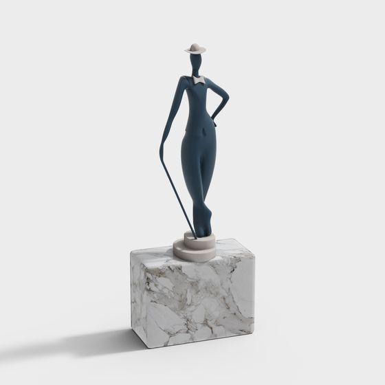 Elegant Stroll 3D model