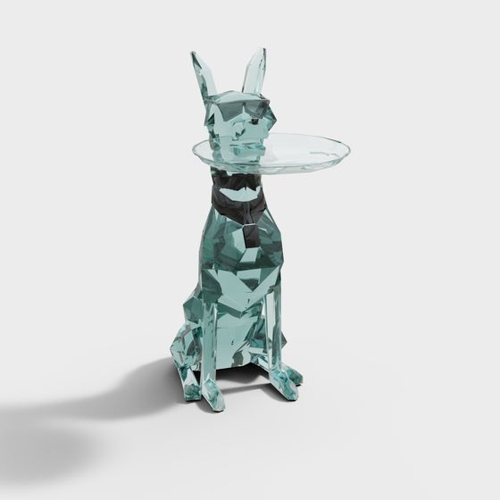 Glass Rabbit Table 3D model
