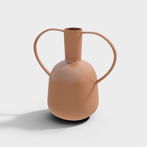 Elegant Low-Polygon Coral Vase 3D model