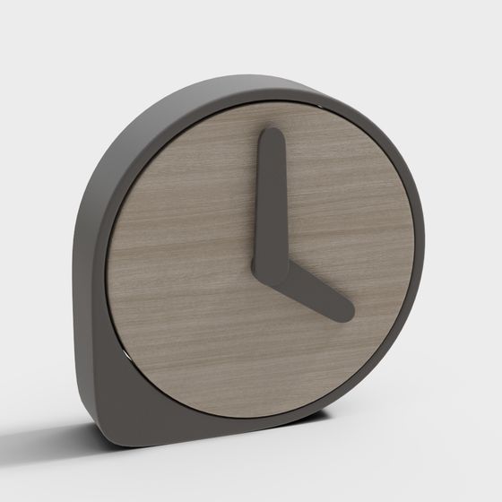 Modern Minimalist 3D Clock Model