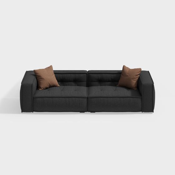 Urban Comfort Low-Poly Sofa 3D model