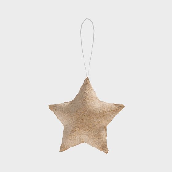 Textile Star Textile Star Ornament 3D Model – Low-Poly Woven Design