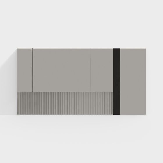 Stylish Low-Poly Geometric Wall 3D model for Modern Spaces