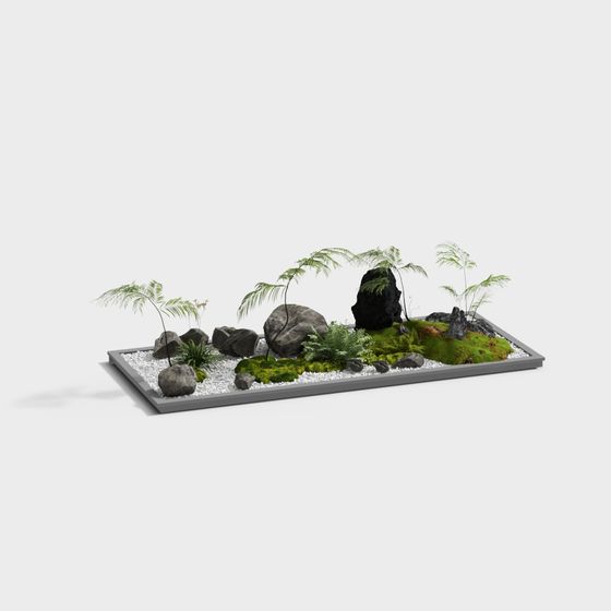 Zen Garden 3D model for Tranquil Spaces