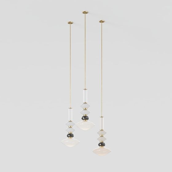 Geometric Elegance 3D model Chandelier for Modern Interiors