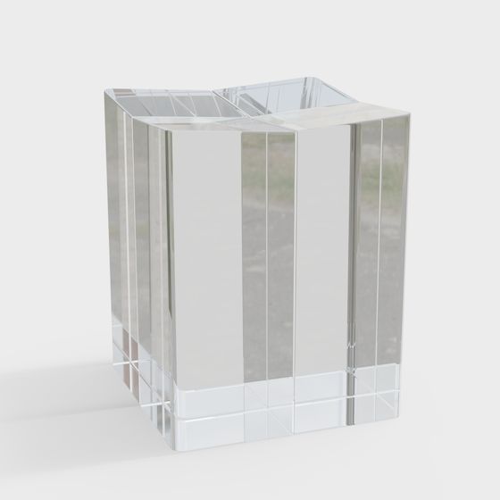 Stylish Low-Polygon Glass Art 3D model