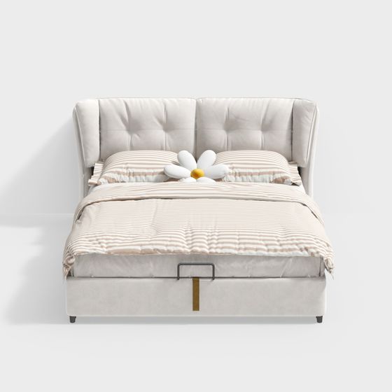 Cozy Retreat 3D model Bed for Modern Interiors