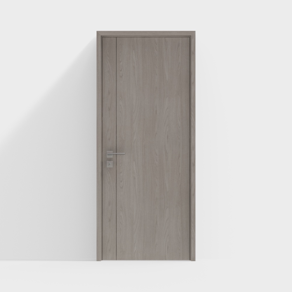 ประตูภายในทำจากไม้แข็งในห้องน้ำชาสมัยใหม่