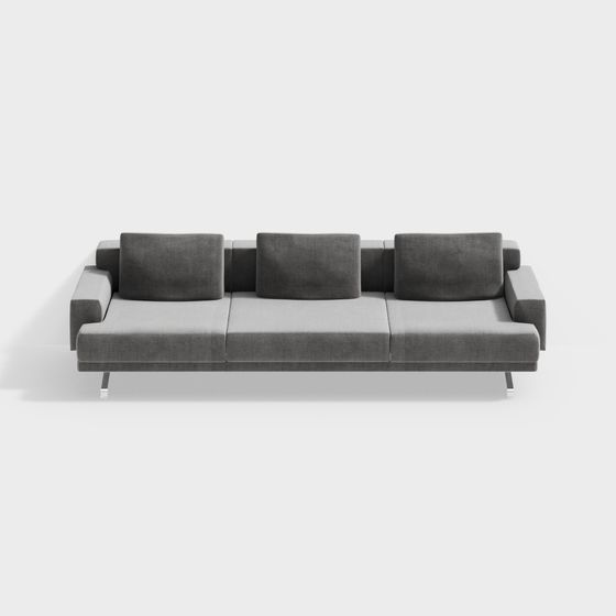 Modern Minimalist 3D Sofa Model