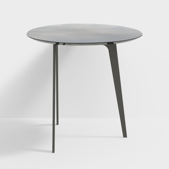 Stylish Low-Poly Round Table 3D model