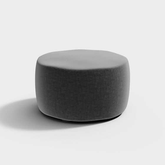 Stylish Round Stool 3D model for Versatile Spaces