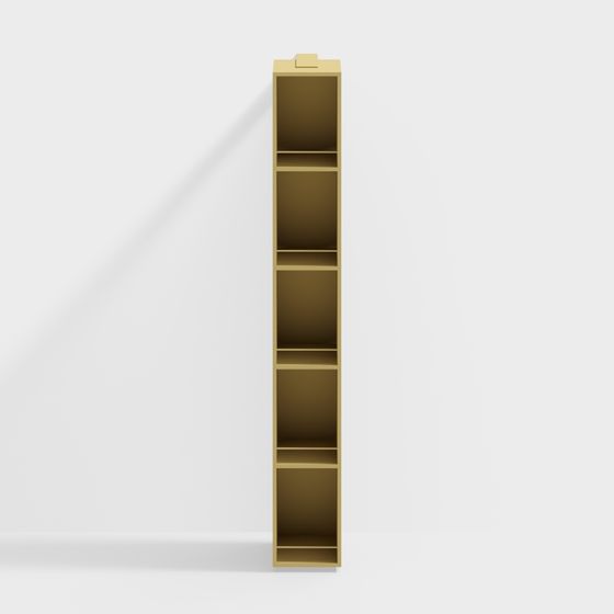 Minimalist Bookshelf 3D model for Contemporary Spaces