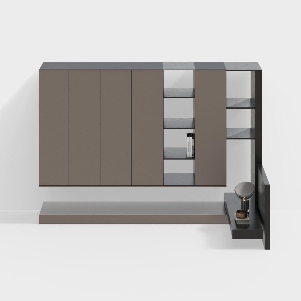 Italian Corner Wardrobe with Bedside Table