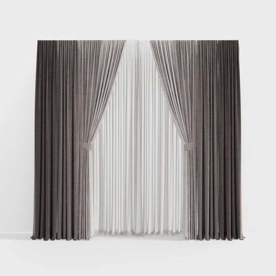 Elegant Curtain 3D model