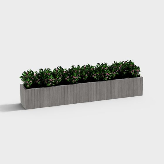 Stylish Urban Green Wall Planter 3D model